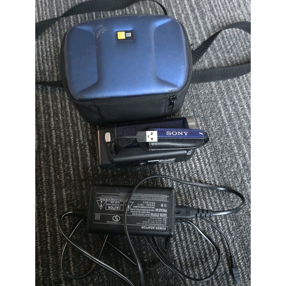 Sony DCR-SX45 Handycam Camcorder Digital Video Camera 2000x Zoom Purple Tested - Picture 4 of 14